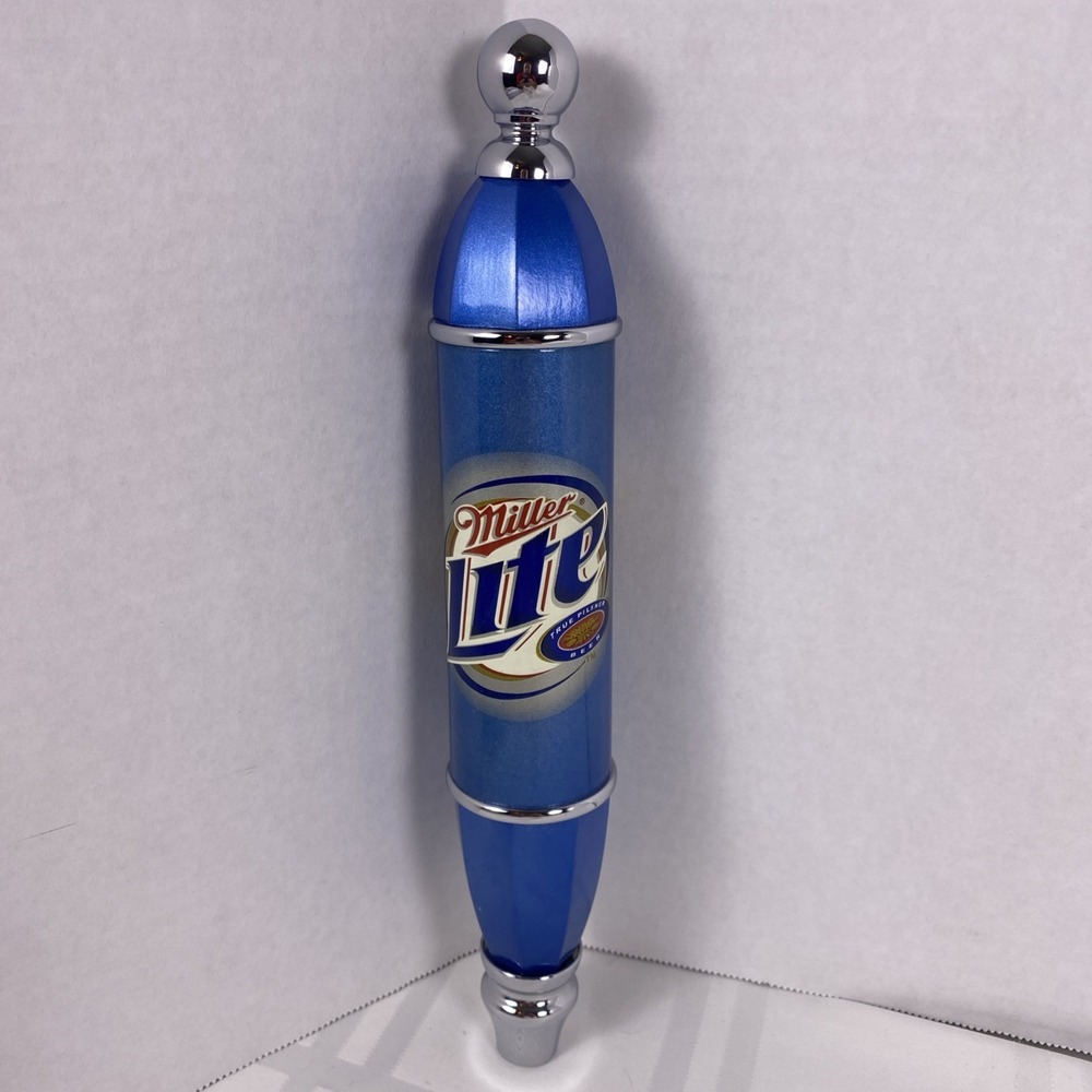 Miller Lite True Blue Pilsner Beer Tap 12"  Glass Pub Tap - NEW